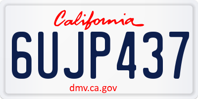 CA license plate 6UJP437