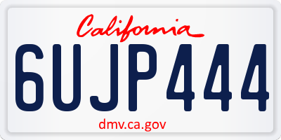 CA license plate 6UJP444