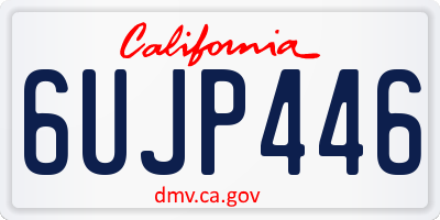CA license plate 6UJP446