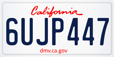 CA license plate 6UJP447