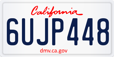 CA license plate 6UJP448