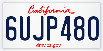 CA license plate 6UJP480