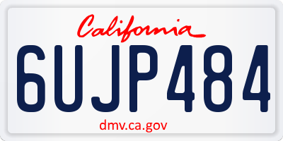 CA license plate 6UJP484