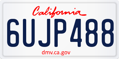 CA license plate 6UJP488