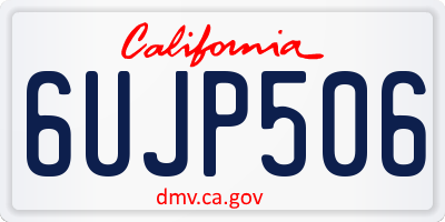 CA license plate 6UJP506