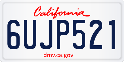 CA license plate 6UJP521