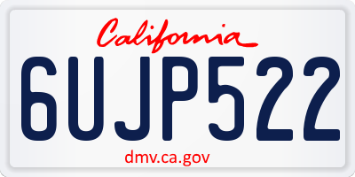 CA license plate 6UJP522