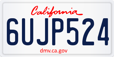 CA license plate 6UJP524