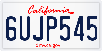 CA license plate 6UJP545