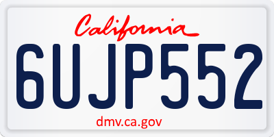 CA license plate 6UJP552