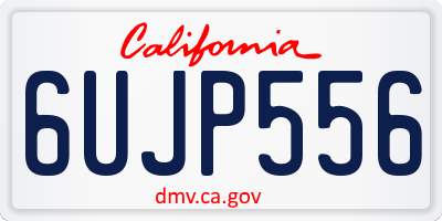 CA license plate 6UJP556