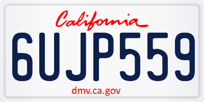 CA license plate 6UJP559