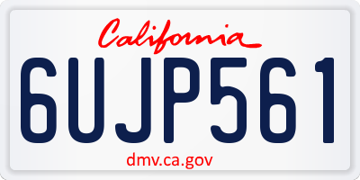 CA license plate 6UJP561