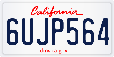 CA license plate 6UJP564