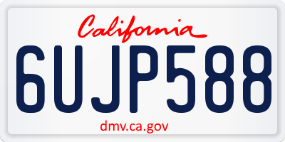 CA license plate 6UJP588