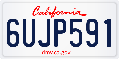 CA license plate 6UJP591