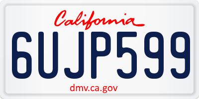CA license plate 6UJP599