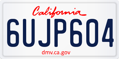 CA license plate 6UJP604
