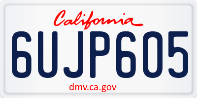 CA license plate 6UJP605