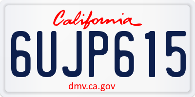 CA license plate 6UJP615