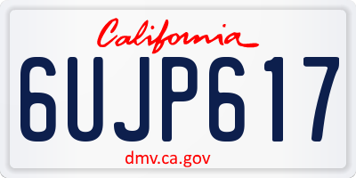 CA license plate 6UJP617