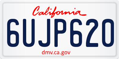 CA license plate 6UJP620