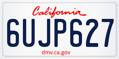 CA license plate 6UJP627