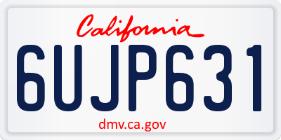 CA license plate 6UJP631