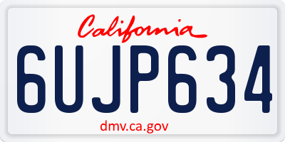 CA license plate 6UJP634