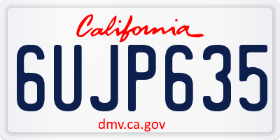 CA license plate 6UJP635