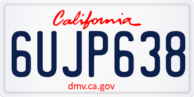 CA license plate 6UJP638