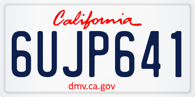CA license plate 6UJP641