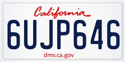 CA license plate 6UJP646