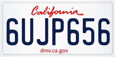 CA license plate 6UJP656