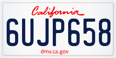 CA license plate 6UJP658