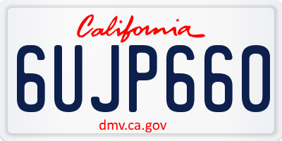 CA license plate 6UJP660