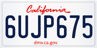 CA license plate 6UJP675