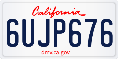 CA license plate 6UJP676