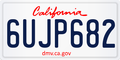 CA license plate 6UJP682