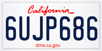 CA license plate 6UJP686