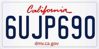 CA license plate 6UJP690