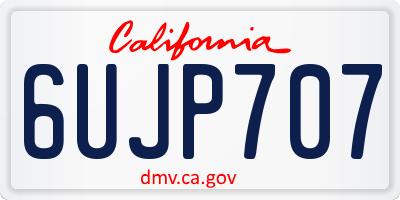 CA license plate 6UJP707
