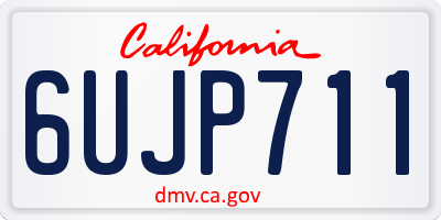 CA license plate 6UJP711