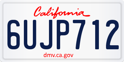 CA license plate 6UJP712