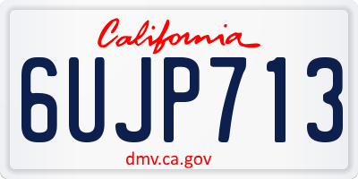 CA license plate 6UJP713