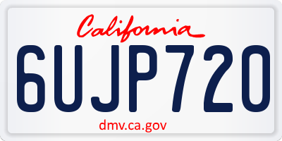 CA license plate 6UJP720