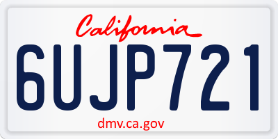 CA license plate 6UJP721