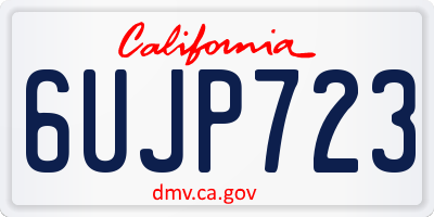 CA license plate 6UJP723