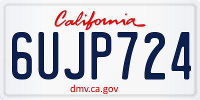 CA license plate 6UJP724