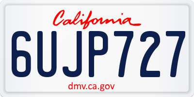 CA license plate 6UJP727
